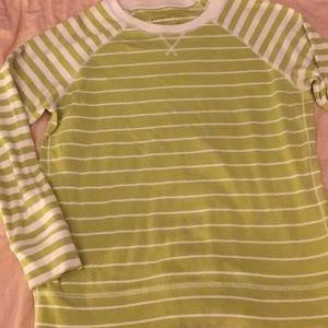 Green striped long sleeved t shirt